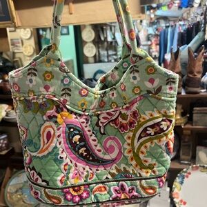 Floral Quilted Tote Bag
